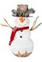 Christmas Ornament Snowman with Hat Red-White 64X70 Cm.