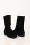 Laceless Genuine Leather Pleated Boots 336-01304 Women's Boots - 8