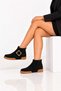 Laceless Buckle Genuine Leather Short Boots 341-1200 Women's Boots - 2