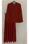 Reglan Sleeve Buttoned Cold Yarn Full Fit Knitwear Suit with Skirt