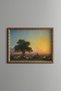 Shepherds and Herds at Sunset - Vintage Patterned Painting - Fine Model