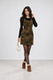 Camouflage Patterned Mini Dress with Straps, Flexible Fabric, Casual, Stylish, and Comfortable Design.