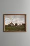 Farmhouses - Vintage Patterned Painting - Fine Model