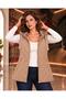 Women's Quilted Embroidered Plaid Lined Fiber Hooded Vest (New Season)