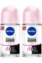 pack of 6 Black and White Invisible Antiperspirant Deodorant Roll On 50 ml long lasting protection anti sweat anti stain skin - 2