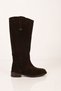 Laceless Zippered Genuine Leather XL Wide Conch Riding Boots 334-3952-23 Women's Boots - 5
