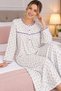 Long Sleeve 100% Cotton Women's Nightgown - 2