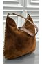 Genuine Suede Leather Troklu Casual Shoulder Bag (Hobo Bag) - 2
