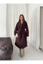 Women's Stand Collar Belted Waist Tie Buttoned Oversize Seasonal Long Trench Coat
