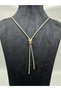 Women's Stone Bow Detailed Y Shape Waterway Necklace, with Gift Packaging Option - 2
