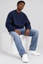 Unisex Relax Fit Comfortable Cut 3-Thread Fleece Crew Neck Sweatshirt - E238 - 4