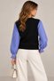 Women's Long Sleeve Crew Neck Knitwear Sweater with Shirt Inside Sporty Stylish Shirt Sweater - 2