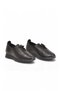 Black Rubber Laced Women's Casual Shoes 068 Z - 4