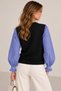 Women's Long Sleeve Crew Neck Knitwear Sweater with Shirt Inside Sporty Stylish Shirt Sweater - 4