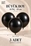 Big Size Black Latex Balloon 18 Inch 45 cm 3 Pieces Party Decoration
