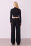 Women's Canvas Trousers Pnt01246 Black - 4