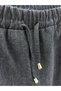Plus Size Women's Picasso Patterned Eye Appliqué Bead Embroidered Hooded Zippered Cotton Twill Woven 50-52 Size Bottom Top Set - 5