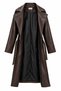 New Season Women's Premium Belted Leather Trench Coat - 2