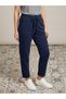 Children's Pants Dark Blue Color Elastic Waist Flexible Relax Jogger Fabric No Need to Iron School Daily Comfortable...