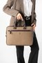 Earth Brown Unisex Canvas Crossbody 17 Inch Laptop & Briefcase
