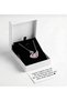 Pink Swan Silver Pink Stone Swan Necklace Made of Non-Tarnish Stainless Steel