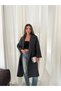 Women's Double-Breasted Collar Belted Waist Tie Buttoned Oversize Winter Long Cashmere Coat - 6