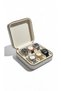 Wooden Case 6-Piece Watch Box |   20×20×7 cm |   Velvet Interior, Zippered Watch Storage Box Cream