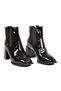Stylish and Comfortable Black Women's Heeled Boots with Fleece Inside and Zipper, Thick Heeled 26K415 - 3