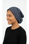 Cotton Knotted Navy Blue Ready-Made Turban Hijab Cap Suitable for Medical Use - 3