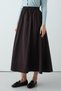 Ribbed Skirt Brown