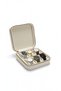 Wooden Case 6-Piece Watch Box |   20×20×7 cm |   Velvet Interior, Zippered Watch Storage Box Cream - 3