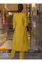 Mustard Olive Green Embroidered Kurta Suit Set - FFT1815-Green-Size-M-38-Inches - 5