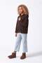 Girl's Hooded Zippered Plush Sweatshirt - 3