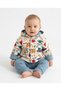 Smile Printed 2-Piece Baby Boy Set, 3-Piece Set, 100% Cotton Fabric, 6-9 Months, 9-12 Months, 12-18 Months, Baby Boy Set, Hooded Cardigan+Body+Pajamas, Newborn Baby Set, 100% Cotton Winter Baby 2-Piece Set - 2