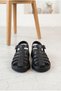 Women's Genuine Leather Cage Sandals with Ankle Buckle, Daily Comfortable Shoes - 2