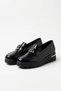 Ropen Nını Buckle Genuine Leather Women's Shoes Ballet Flats Black Patent Leather - 8