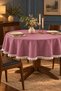 Pompom Detailed Round Tablecloth – Liquid-Resistant, Stain-Proof, Durable Duck Fabric, Different Size Options - 2