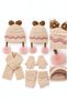 Girl's Scarf Hat Gloves 3-Piece Set - 3