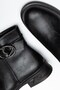 Women's Boots Black Without Laces Side Buckle Belted Thermo Sole - 2