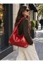 Large Size Wide Volume Tote Model Women's Shoulder Bag with Drawstring Strap Detail (45cm X 25cm) - 2