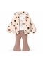 Baby Girl Polka Dot Hooded Plush Cardigan T-Shirt and Spanish Flared Pants 3-Piece Set Pink 9–24 Months