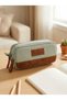 Faber-Castell Double Compartment Pencil Bag Pastel Suede Detailed Sage Green