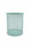 Metal Mesh Round Pen Holder Pastel Mint Green - 3