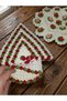 Hand Knitted Dowry Bundle Bath Washcloth Set, Red and White Bride and Groom Bundle Gift Washcloth - 2