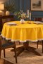 Pompom Detailed Round Tablecloth – Liquid-Resistant, Stain-Proof, Durable Duck Fabric, Different Size Options - 2