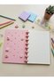 A5 Charmlı Perforated Notebook Pin It DIY Ring Bound Lined Pastel Pink - 7
