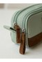 Faber-Castell Double Compartment Pencil Bag Pastel Suede Detailed Sage Green - 7