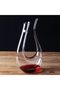 ZCXBHD U Shape Wine Decanter Crystal Glass Swan Wine Aerator Red Wine Carafe Large Wine Accessories For Home/bar/decorative Gift 1500ml Decanters Set - 3