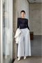 Boat Neck Long Sleeve Women Transparent Blouse 52115063 - 3