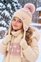 Girl's Scarf Hat Gloves 3-Piece Set